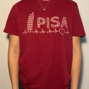 Red Tower of Pisa t-shirt